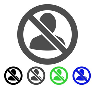 Kısıtlı kullanıcı düz simgesi