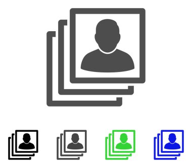 Kullanıcı hesapları düz simgesi