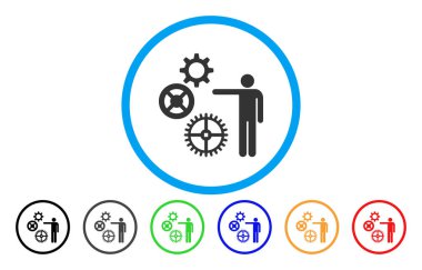 Proje mekaniği yuvarlak simge