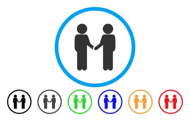 Çocuklar el sıkışma yuvarlak simge