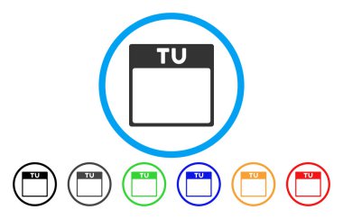 Salı takvim sayfası simgesini yuvarlanır.