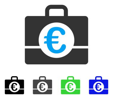 Euro hesap düz simgesi