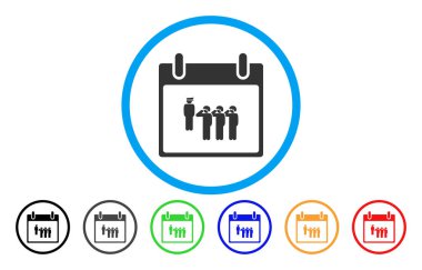 Ordu kadrosu takvim günü simgesi yuvarlak