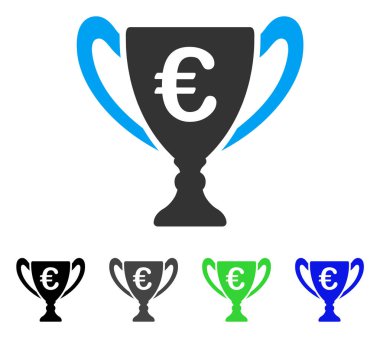 Euro Cup düz simgesi