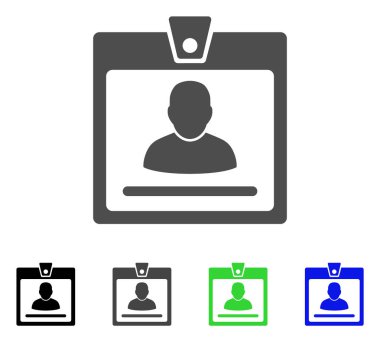 Erişim rozeti düz simgesi