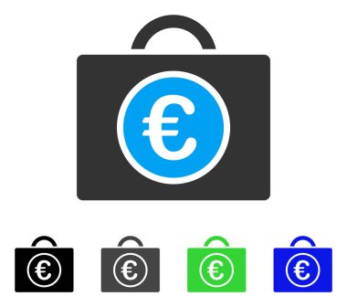 Euro defter tutma düz simgesi