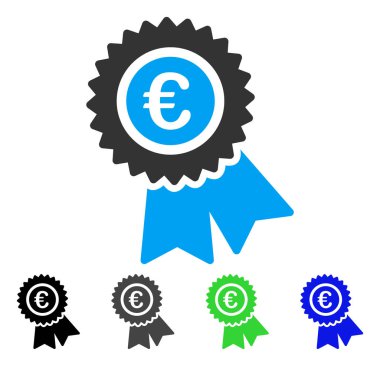 Euro garanti düz simgesi