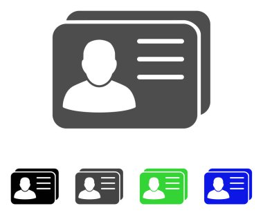 Hesap kartları düz simgesi