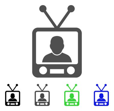 TV haber düz simgesi