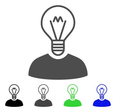 Ampul mucit düz simgesi