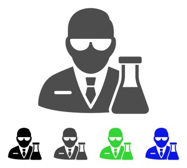 Kimyasal bilim adamı düz simgesi