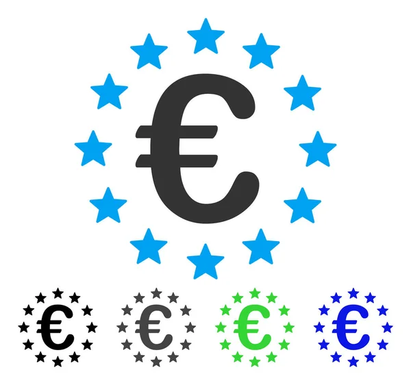 União Europeia ícone plana — Vetor de Stock