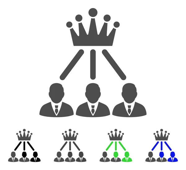 Ikonę płaskie korony Administracja — Wektor stockowy