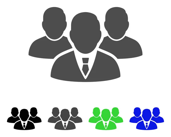 Personnes groupe icône plate — Image vectorielle