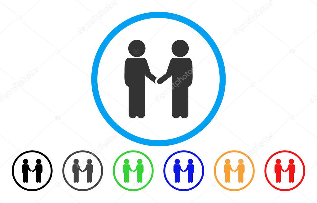 Children Handshake Rounded Icon