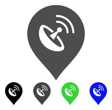 Anten Marker düz simgesi