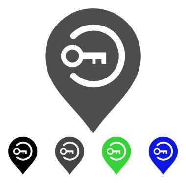 Anahtar oturum açma Marker düz simgesi