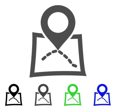 Harita işaretleyici düz simgesi