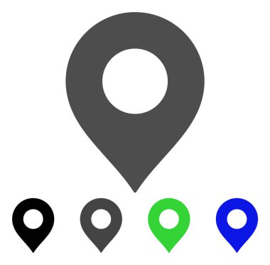 Harita işaretleyici düz simgesi