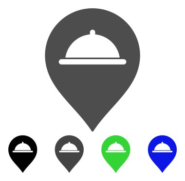 Yemek Marker düz simgesi