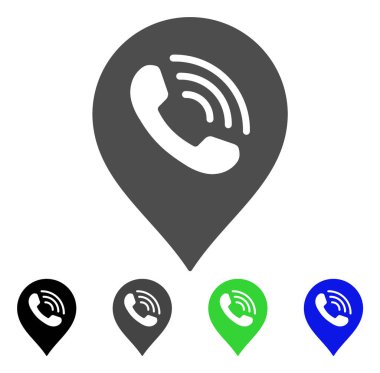 Telefon görüşmesi Marker düz simgesi