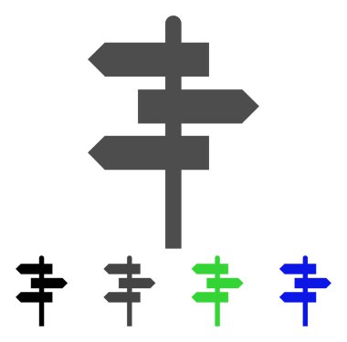 Yol işaretçi düz simgesi