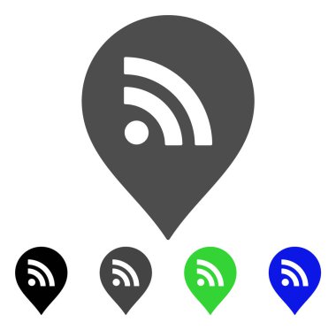 Wi-Fi Marker düz simgesi