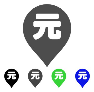 Yuan Renminbi Marker düz simgesi