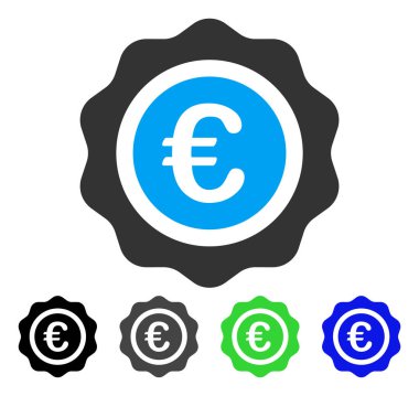 Avrupa kalite mühür düz simgesi