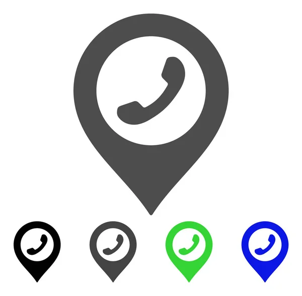 Marcador de telefone Flat Icon —  Vetores de Stock