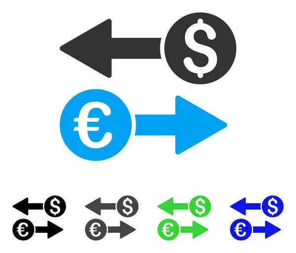 Valuta transacties platte pictogram — Stockvector
