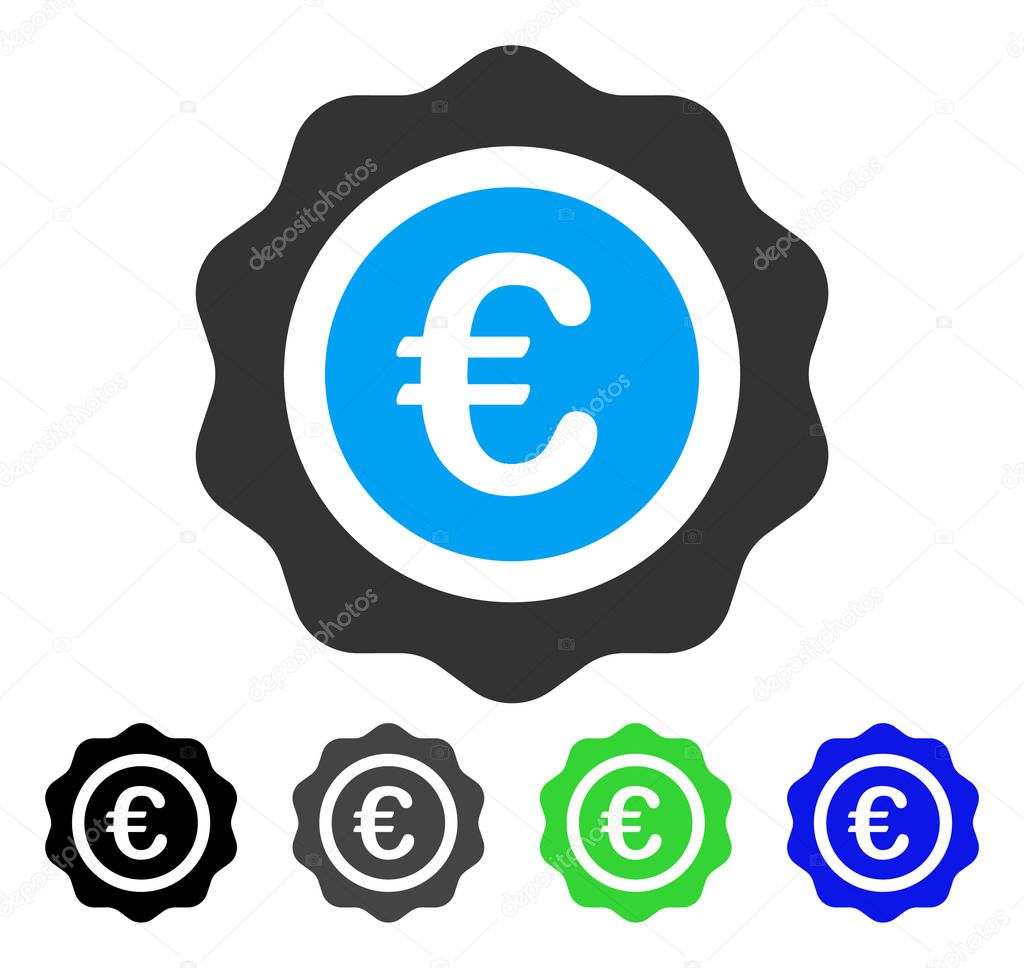 Euro Quality Seal Flat Icon