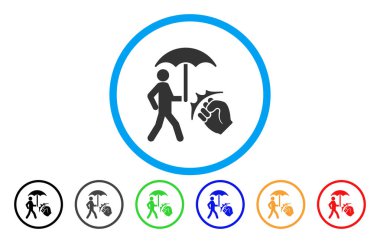 Suç kapsamı yuvarlak simge