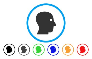 Müşteri profili yuvarlak simge