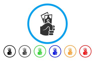 Doları banknot maaş simgesi yuvarlak