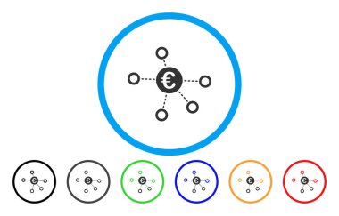 Euro ağ yuvarlak simge