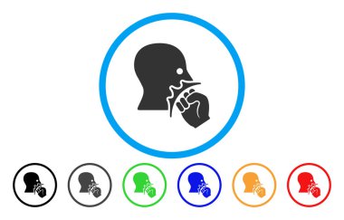 Yüz şiddet Strike yuvarlak simgesi