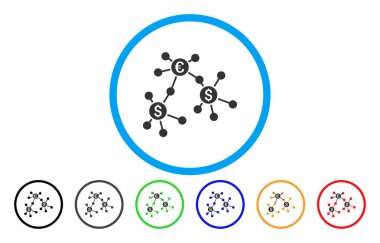 Mali ağlar yuvarlak simge