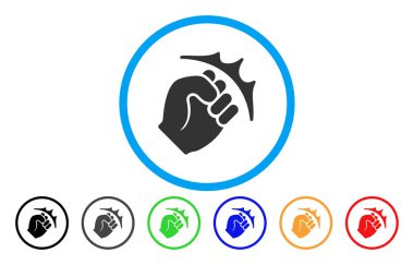 Yumruk Strike yuvarlak simgesini