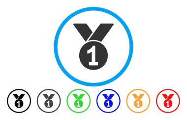 Altın madalya yuvarlak simge