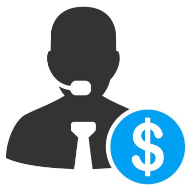 Banka çağrı merkezi düz vektör simgesi