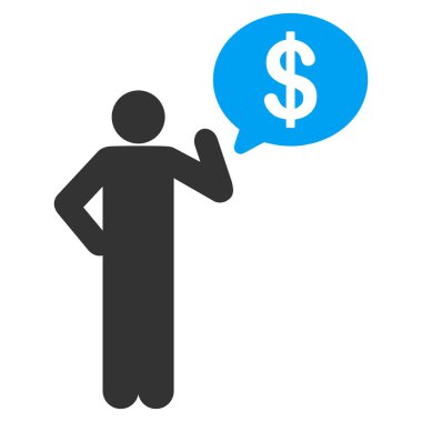 İş adamı fikri düz vektör simgesi