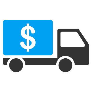 Nakit teslimat araba düz vektör simgesi