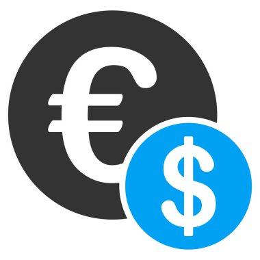 Para birimi düz vektör simgesi