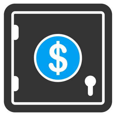 Güvenli düz vektör simge bankacılık Doları