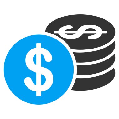 Dolar paraları düz vektör simgesi