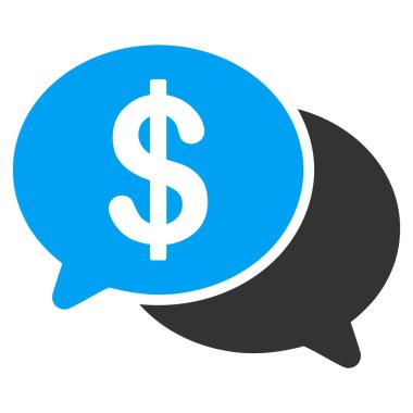 Mali sohbet düz vektör simgesi