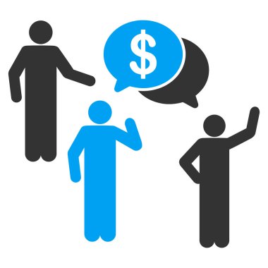 Mali tartışma grubu düz vektör simgesi