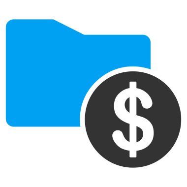 Mali klasör düz vektör simgesi