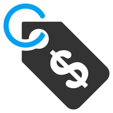 Fiyat etiketi düz vektör simgesi